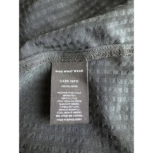 Who What Wear semi-sheer black sleeveless blouse pull over mock neck size XL - Picture 6 of 7